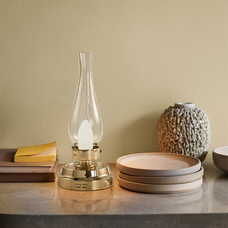 Nostalgic Candlelight Night Table Lamp With Eternal Droplet-shaped For Workshop
